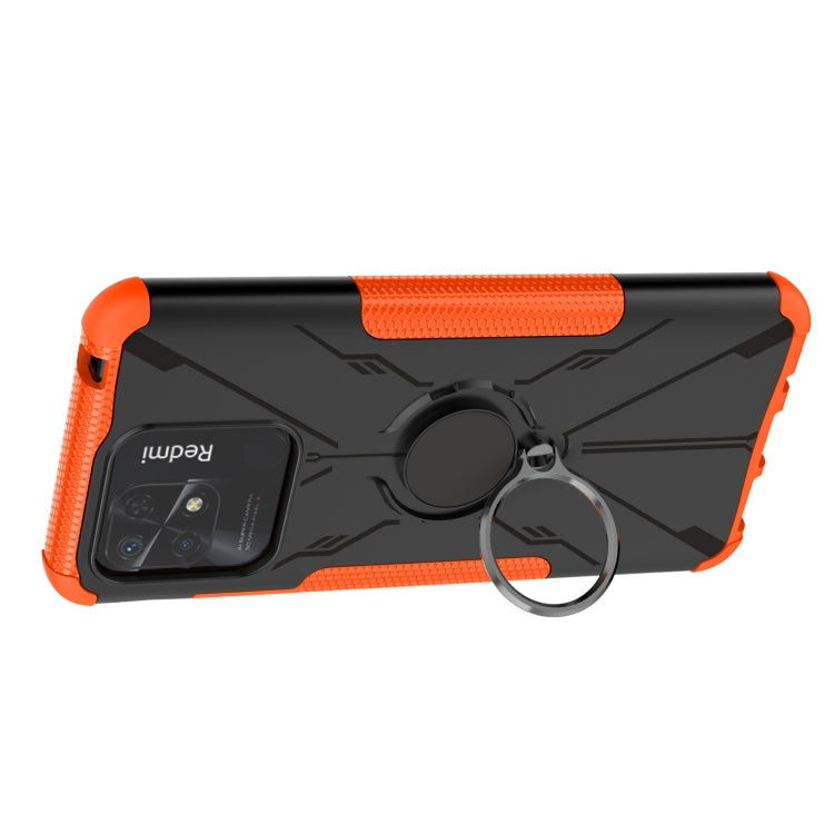 For Xiaomi Redmi 10C 4G Armor Bear Shockproof PC + TPU Phone Case with Ring