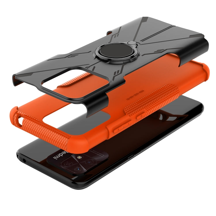 For Xiaomi Redmi 10C 4G Armor Bear Shockproof PC + TPU Phone Case with Ring