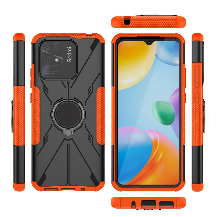 For Xiaomi Redmi 10C 4G Armor Bear Shockproof PC + TPU Phone Case with Ring