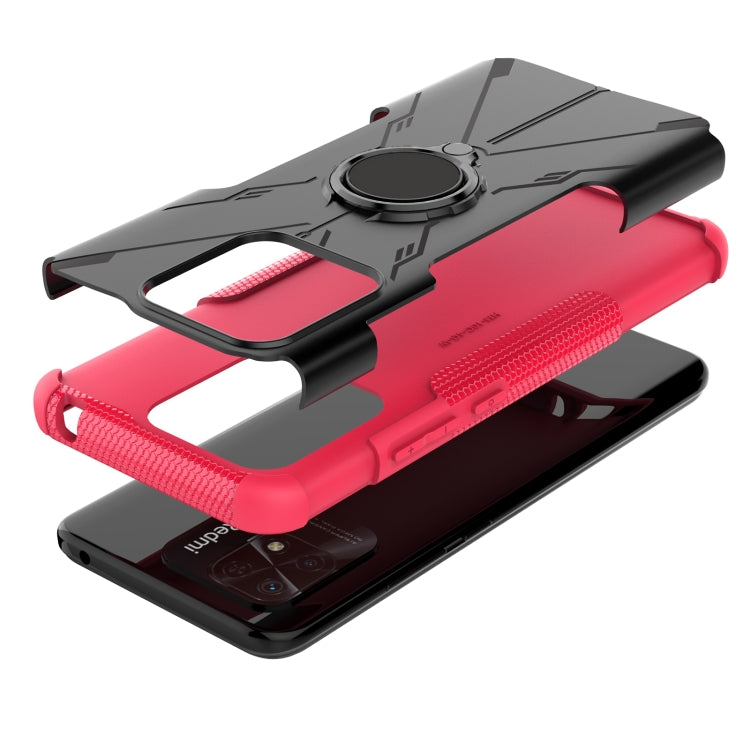 For Xiaomi Redmi 10C 4G Armor Bear Shockproof PC + TPU Phone Case with Ring