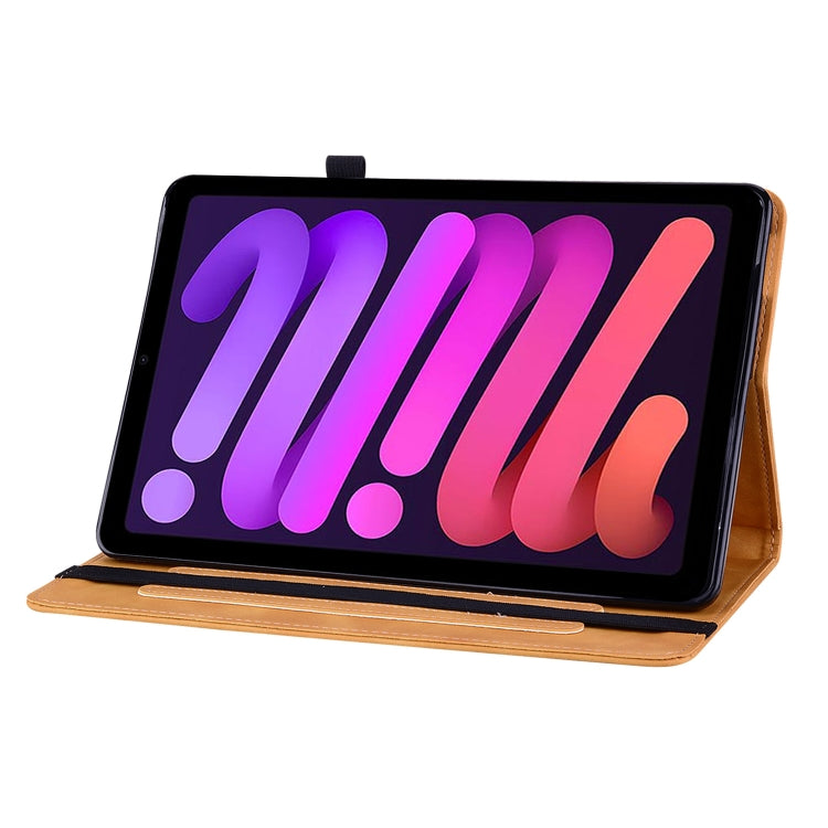 For iPad mini 6 Skin Feel Solid Color Zipper Smart Leather Tablet Case