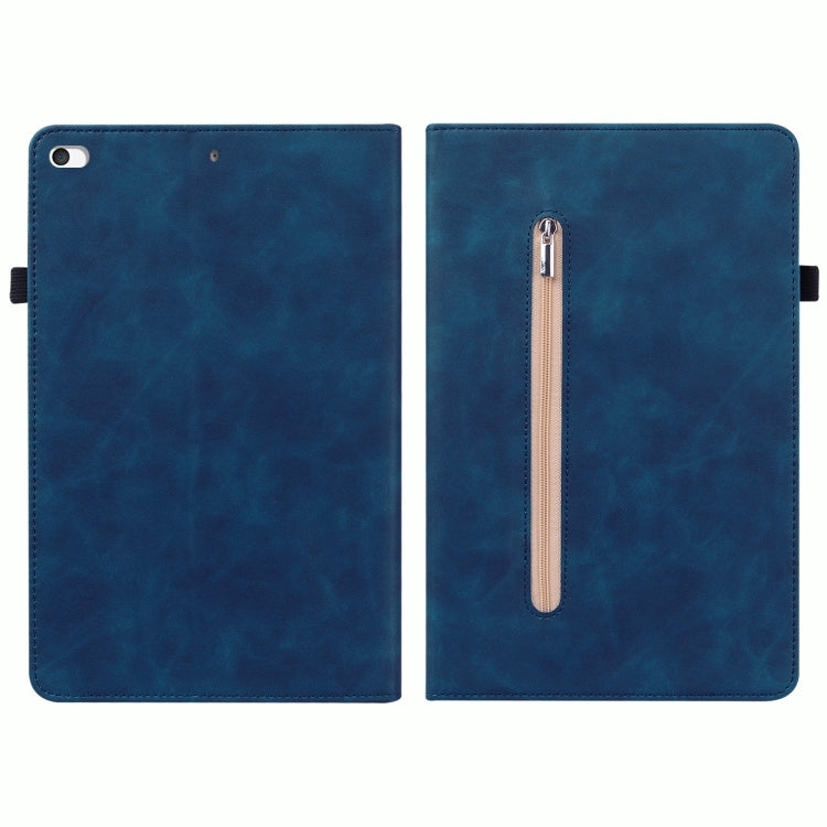 Skin Feel Solid Color Zipper Smart Leather Tablet Case For iPad mini 5 / 4 / 3 / 2 / 1