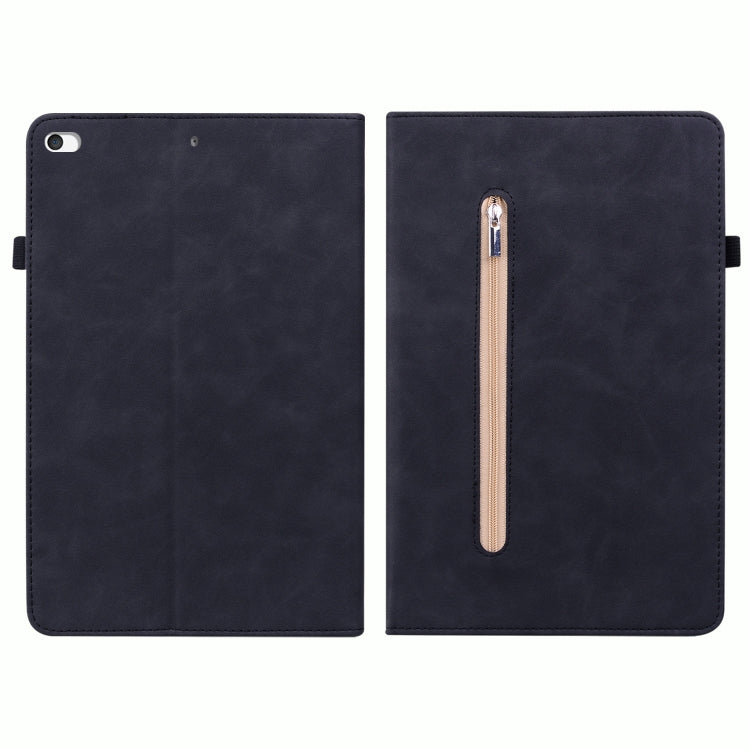 Skin Feel Solid Color Zipper Smart Leather Tablet Case For iPad mini 5 / 4 / 3 / 2 / 1