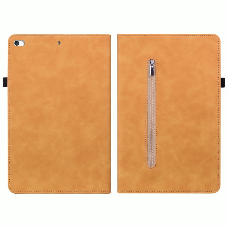 Skin Feel Solid Color Zipper Smart Leather Tablet Case For iPad mini 5 / 4 / 3 / 2 / 1
