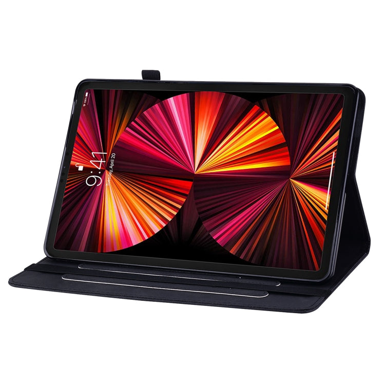 For iPad Pro 11 2022 / 2021 / 2020 / 2018 Skin Feel Solid Color Zipper Smart Leather Tablet Case