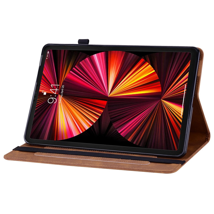 For iPad Pro 11 2022 / 2021 / 2020 / 2018 Skin Feel Solid Color Zipper Smart Leather Tablet Case