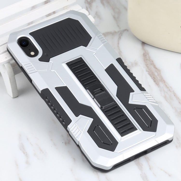 For iPhone XR Vanguard Lanyard Kickstand TPU + PC Phone Case