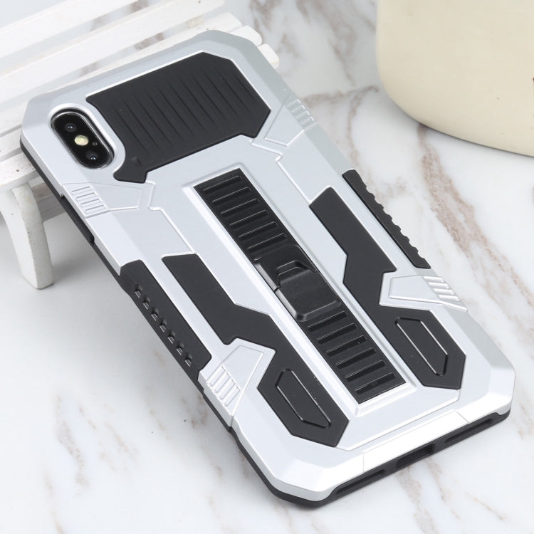 For iPhone XS Max Vanguard Lanyard Kickstand TPU + PC Phone Case