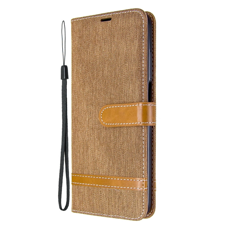 For Xiaomi Redmi K30 Color Matching Denim Texture Horizontal Flip Leather Case with Holder & Card Slots & Wallet & Lanyard