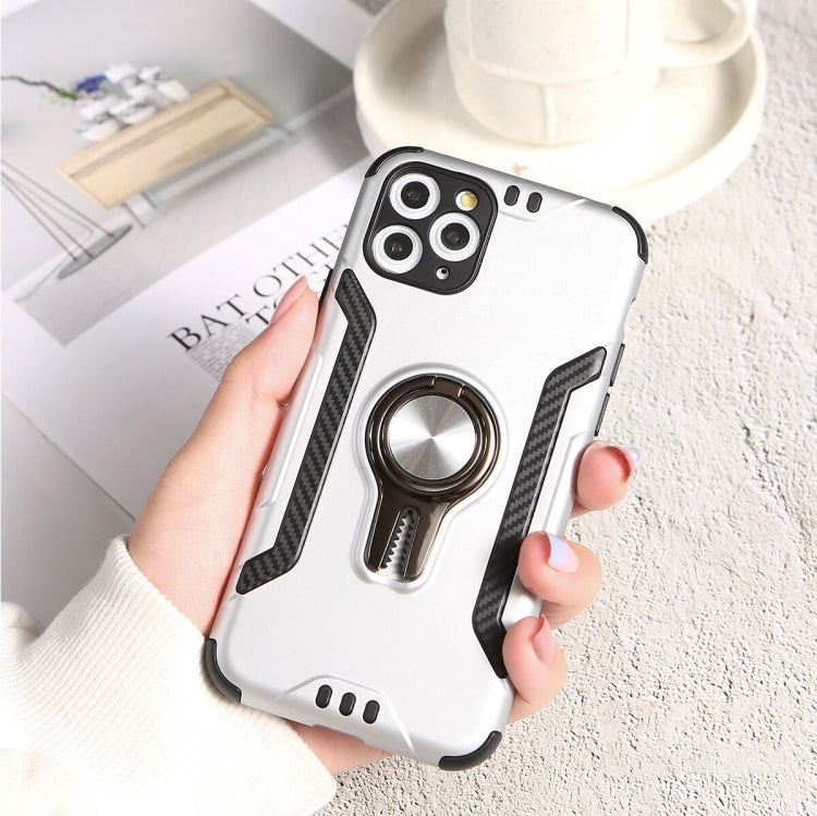 For iPhone 11 Pro Max Shockproof TPU + PC Case with Ring Holder