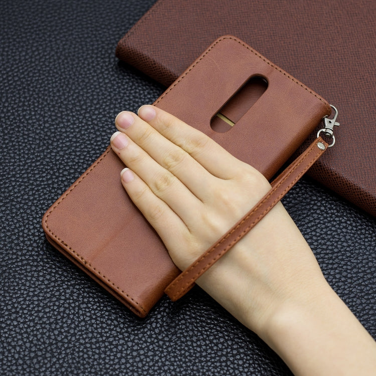 For Xiaomi Redmi K30 Retro Lambskin Texture Pure Color Horizontal Flip PU Leather Case with Holder & Card Slots & Wallet & Lanyard