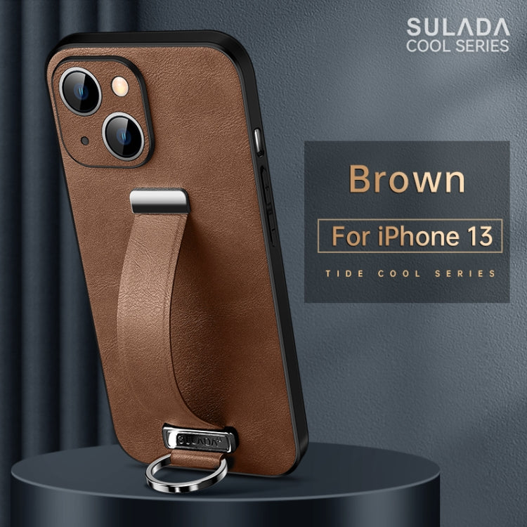 For iPhone 13 SULADA Cool Series PC + Leather Texture Skin Feel Shockproof Phone Case