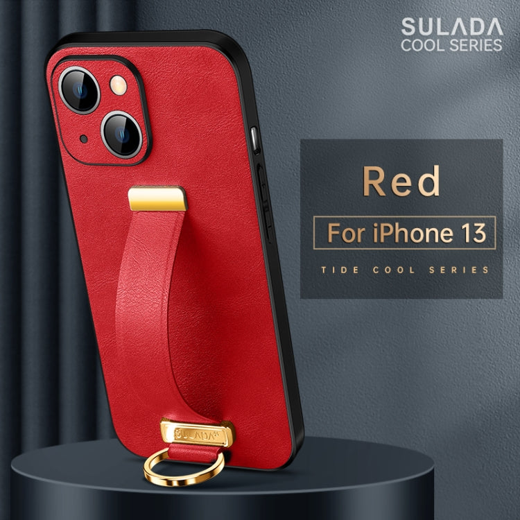 For iPhone 13 SULADA Cool Series PC + Leather Texture Skin Feel Shockproof Phone Case