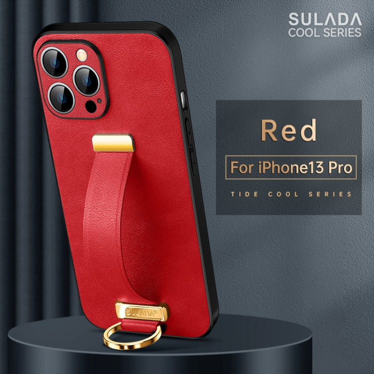 For iPhone 13 Pro SULADA Cool Series PC + Leather Texture Skin Feel Shockproof Phone Case