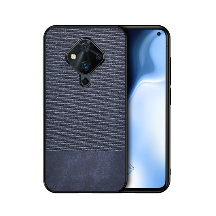 For Vivo S1 Pro (Indian Version) Shockproof Splicing PU + Cloth Texture PC + TPU Protective Case