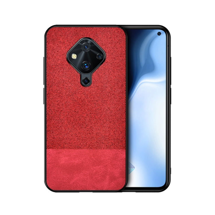 For Vivo S1 Pro (Indian Version) Shockproof Splicing PU + Cloth Texture PC + TPU Protective Case
