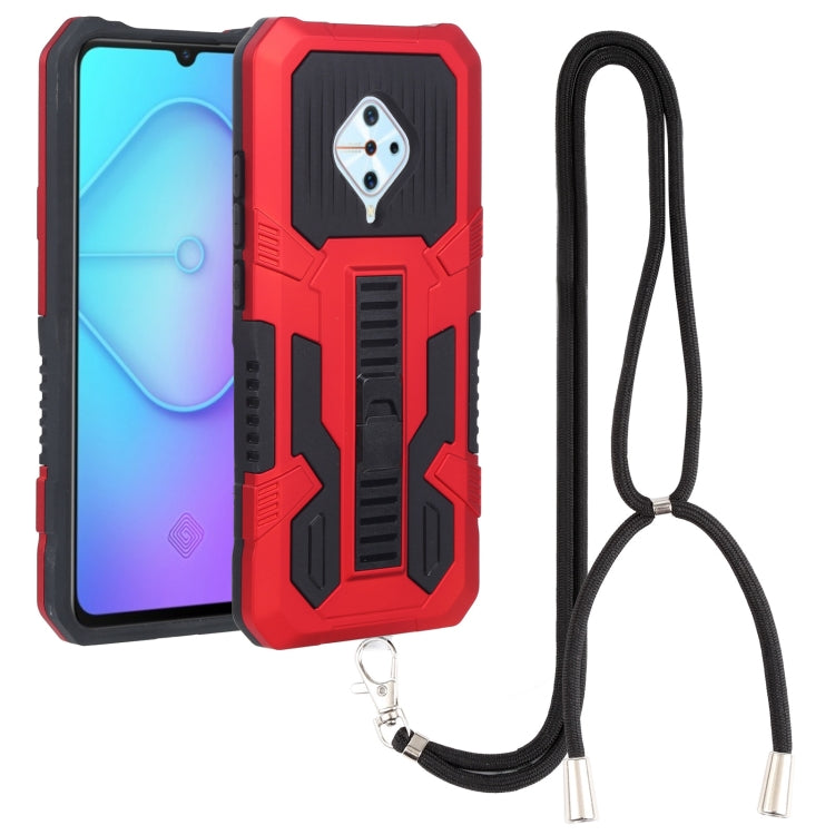 For vivo S1 Pro Vanguard Lanyard Kickstand TPU + PC Phone Case
