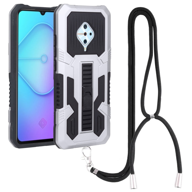 For vivo S1 Pro Vanguard Lanyard Kickstand TPU + PC Phone Case