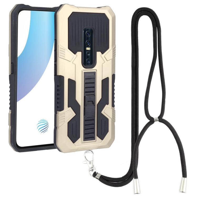 For vivo V17 Pro Vanguard Lanyard Kickstand TPU + PC Phone Case