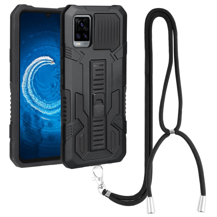 For vivo V20 Vanguard Lanyard Kickstand TPU + PC Phone Case