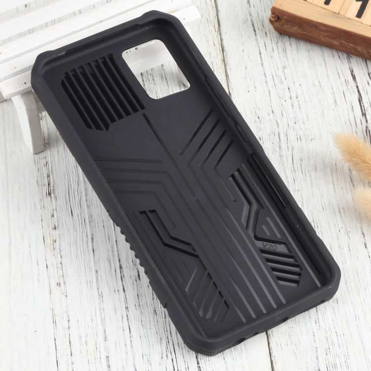 For vivo V20 Vanguard Lanyard Kickstand TPU + PC Phone Case