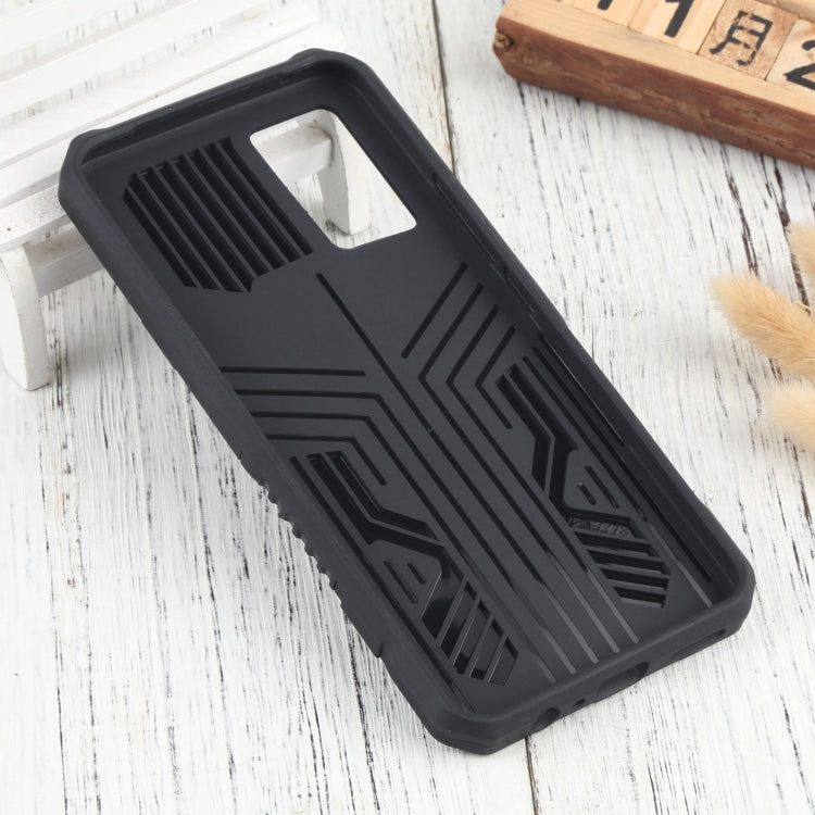 For vivo V21e Vanguard Lanyard Kickstand TPU + PC Phone Case