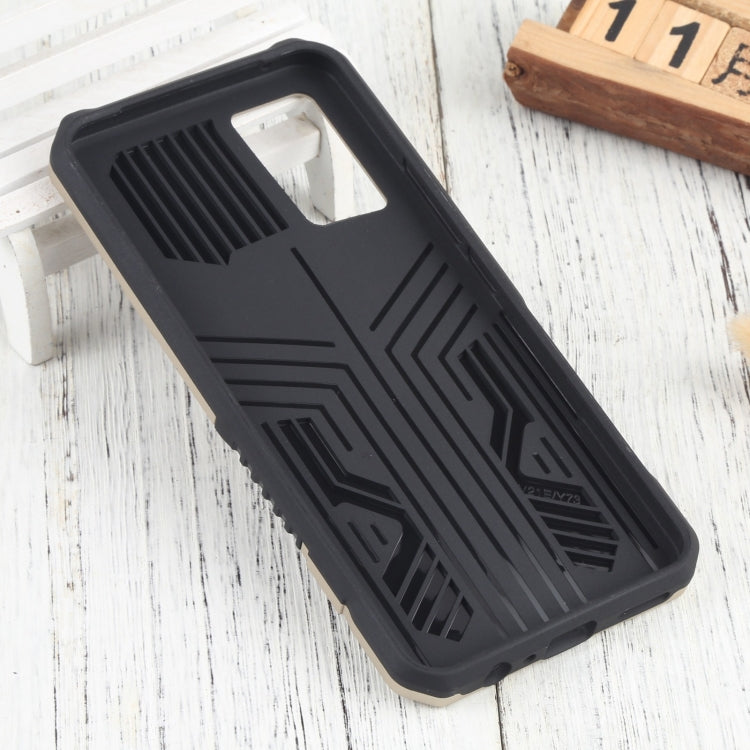 For vivo V21e Vanguard Lanyard Kickstand TPU + PC Phone Case