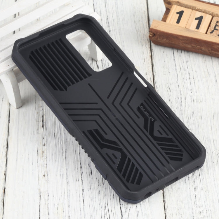 For vivo Y51 2020 December Vanguard Lanyard Kickstand TPU + PC Phone Case