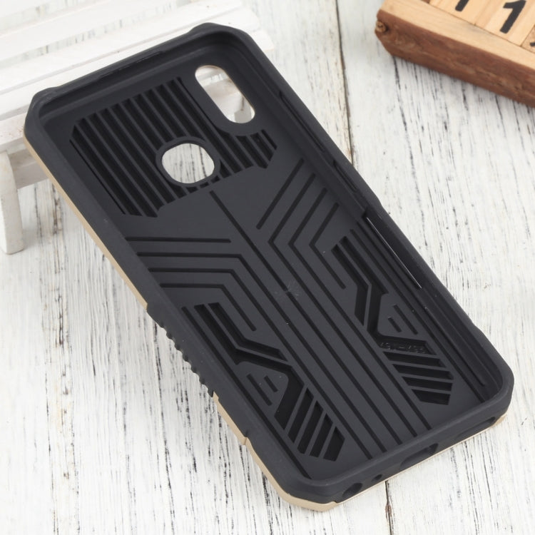 For vivo Y91 Vanguard Lanyard Kickstand TPU + PC Phone Case