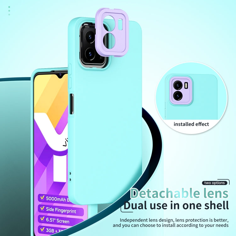 For vivo Y15s Lens Protection Skin Feel TPU Phone Case