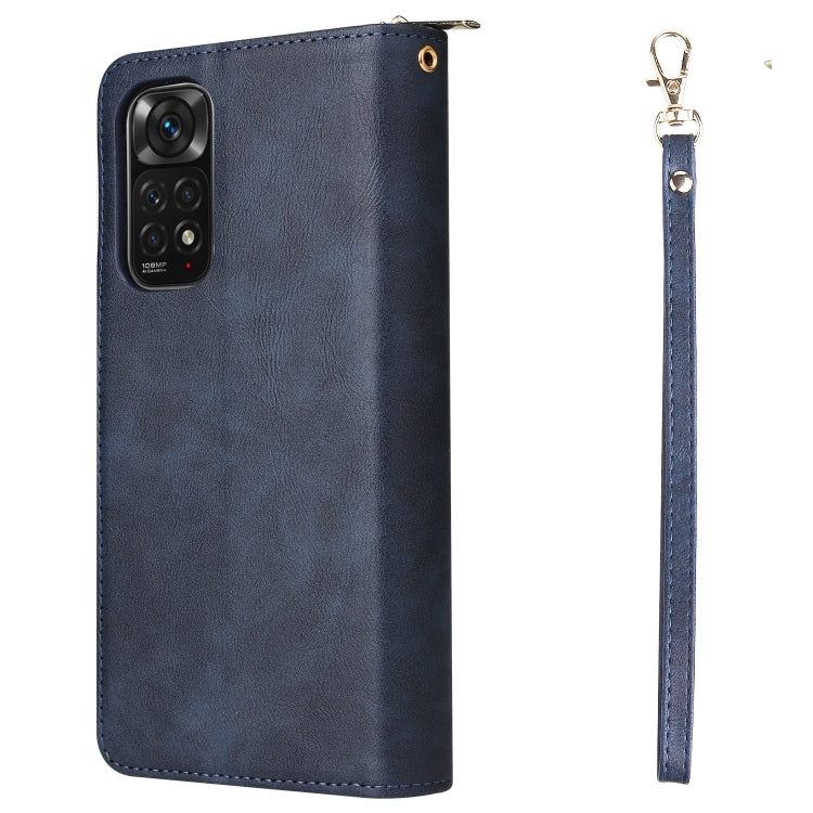 For Xiaomi Redmi Note 11S 9 Card Slots Zipper Wallet Bag Leather Phone Case