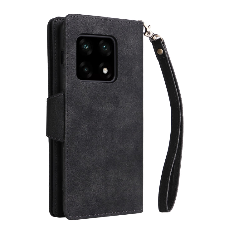 For OnePlus 10 Pro 5G Rivet Buckle 9 Cards Three Fold Leather Phone Case