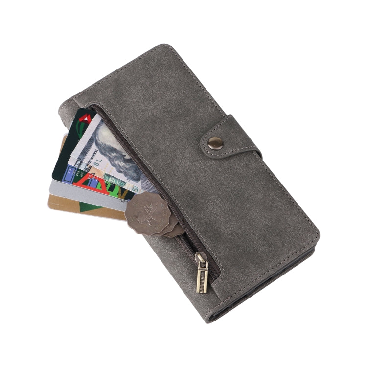 For Xiaomi 11T Rivet Buckle 9 Cards Three Fold Leather Phone Case