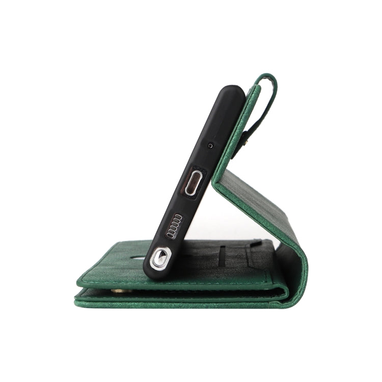 For Xiaomi 11T Rivet Buckle 9 Cards Three Fold Leather Phone Case