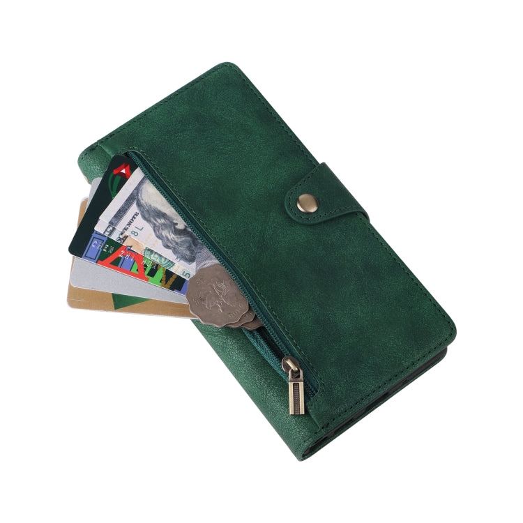 For Xiaomi 11T Rivet Buckle 9 Cards Three Fold Leather Phone Case