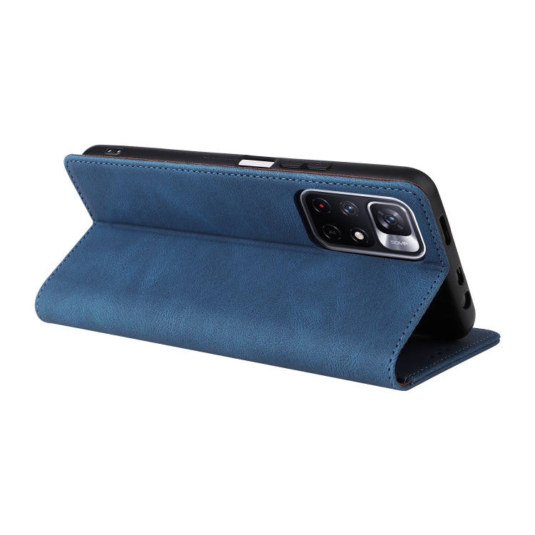 For Xiaomi Redmi Note 11 4G International Simple Suction Closure Leather Phone Case