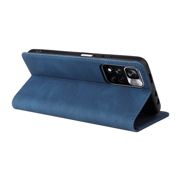 For Xiaomi Redmi Note 11 Pro Simple Suction Closure Leather Phone Case