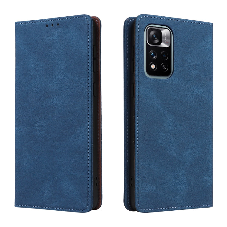 For Xiaomi Redmi Note 11 Pro 5G Simple Suction Closure Leather Phone Case