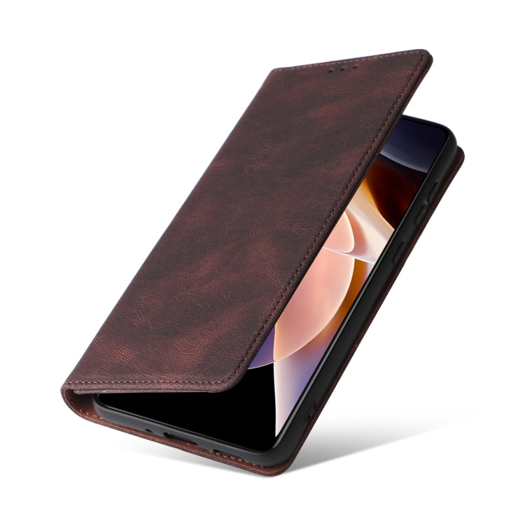 For Xiaomi Redmi Note 11 Pro 5G Simple Suction Closure Leather Phone Case