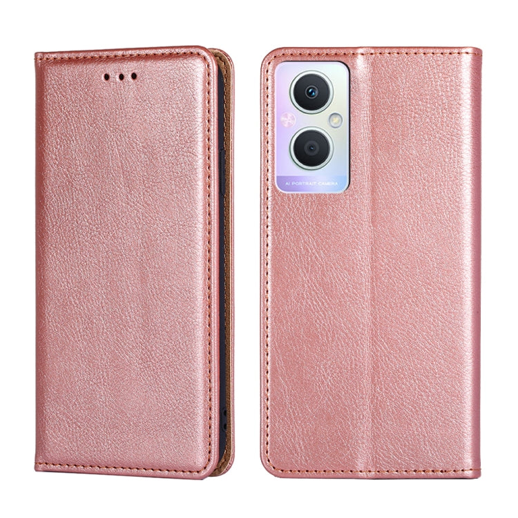 For OPPO A96 5G Pure Color Magnetic Leather Phone Case