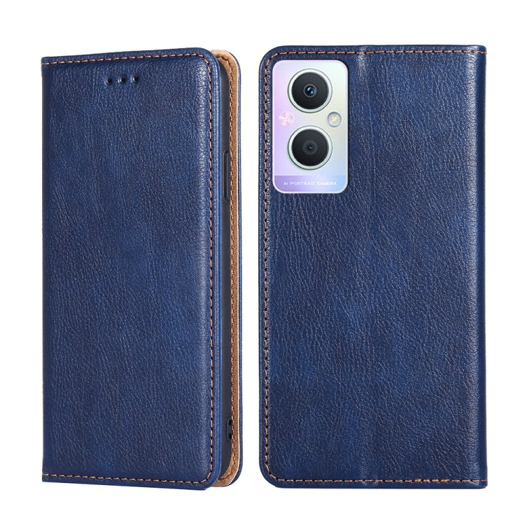 For OPPO A96 5G Pure Color Magnetic Leather Phone Case