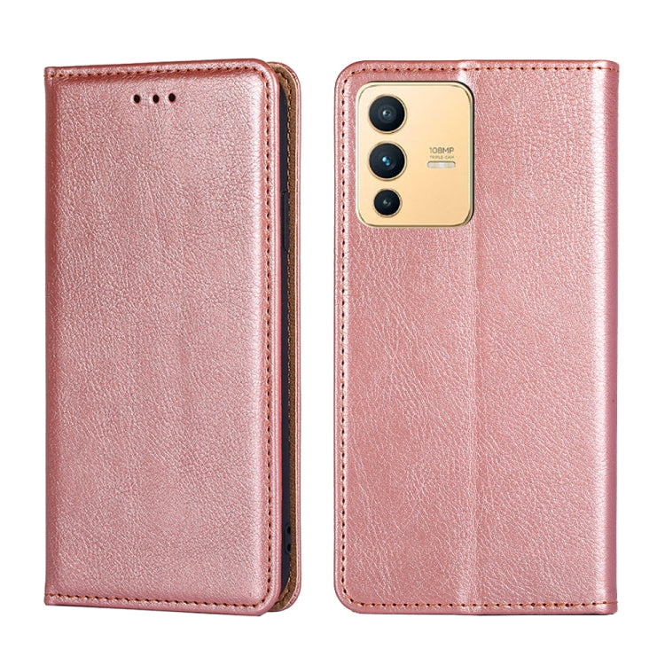 For vivo S12 / V23 5G Pure Color Magnetic Leather Phone Case