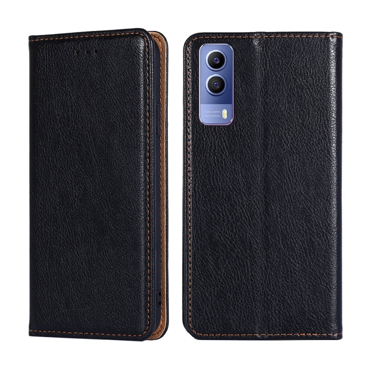 For vivo Y53s 5G / iQOO Z5X / T1X Pure Color Magnetic Leather Phone Case