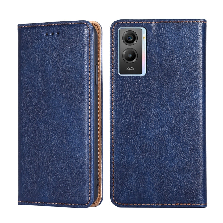 For vivo Y55s 5G Pure Color Magnetic Leather Phone Case
