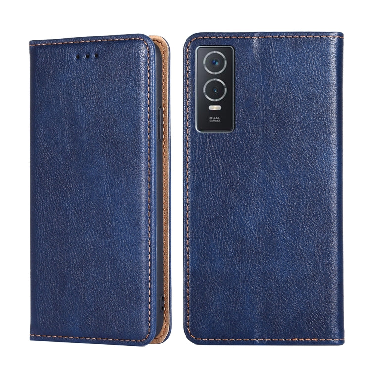 For vivo Y76S / Y74S Pure Color Magnetic Leather Phone Case