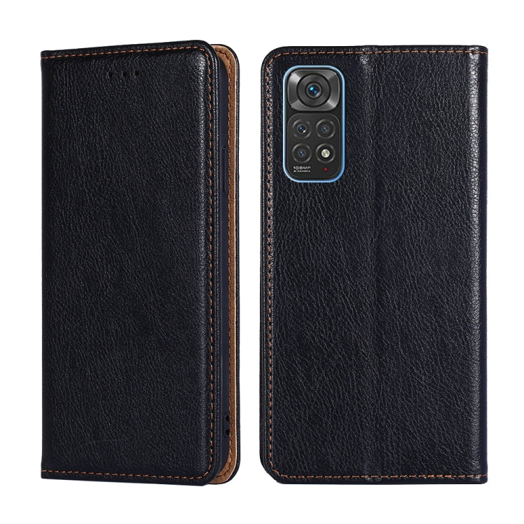 For Xiaomi Redmi Note 11S / Note 11 4G Global Pure Color Magnetic Leather Phone Case