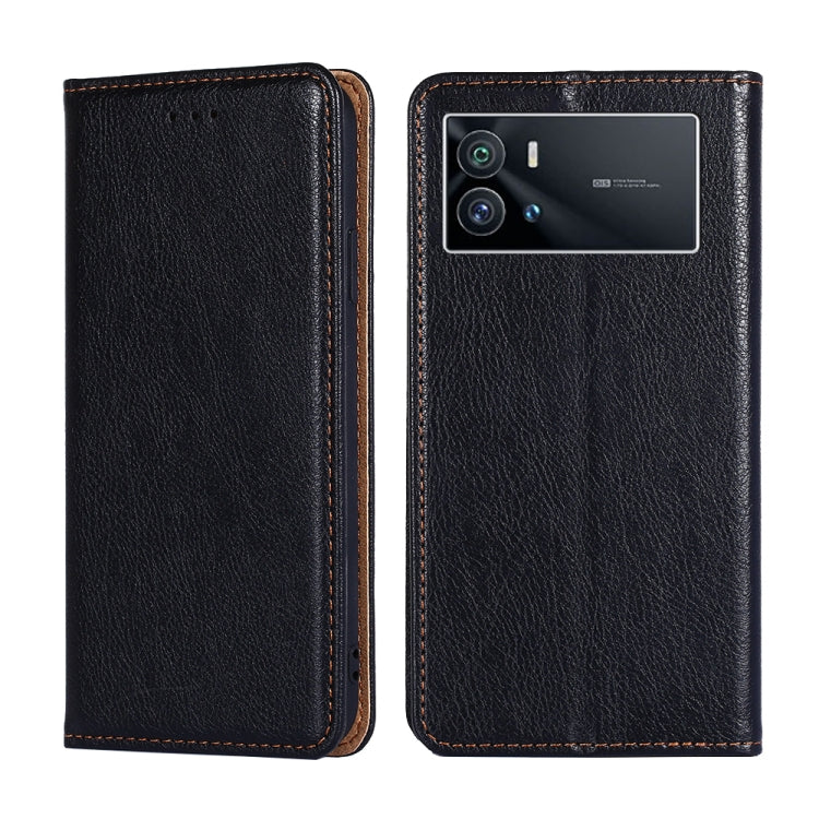 For vivo iQOO 9 5G Pure Color Magnetic Leather Phone Case