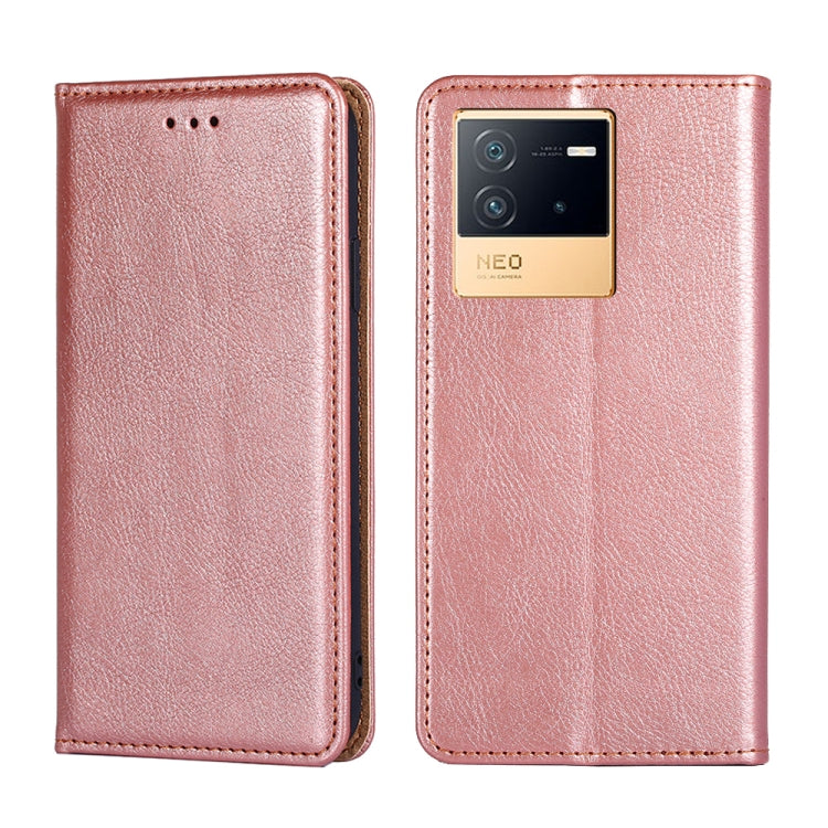 For vivo iQOO Neo6 5G Pure Color Magnetic Leather Phone Case