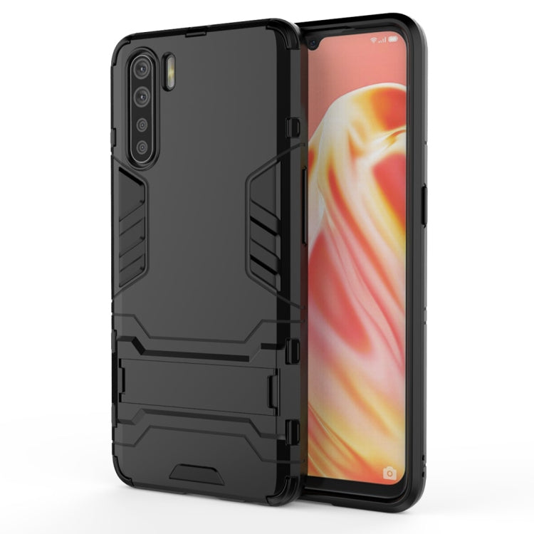 For OPPO A91 PC + TPU Shockproof Protective Case with Holder