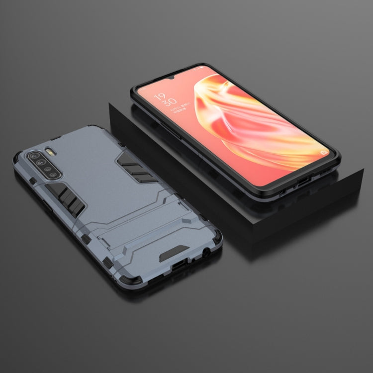 For OPPO A91 PC + TPU Shockproof Protective Case with Holder
